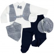 Βρεφικό σετ 5τμχ αγόρι 5125(0-3 μηνών)