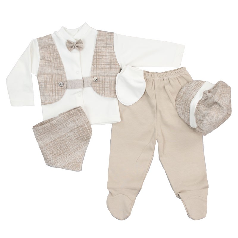 Βρεφικό σετ 5τμχ αγόρι 5125(0-3 μηνών)
