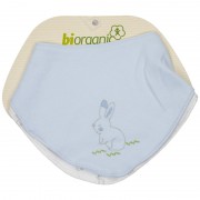 Τρίγωνη σαλιάρα 75105 blue rabbit (38x17εκ.)