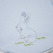 Τρίγωνη σαλιάρα 75105 blue rabbit (38x17εκ.)