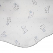 Τρίγωνη σαλιάρα 75105 blue rabbit (38x17εκ.)