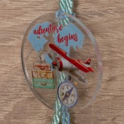 Χειροποίητη Μπομπονιέρα Travel plexi glass 6021 Κρεμαστή