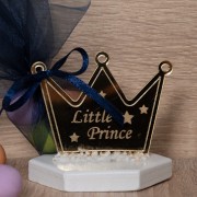 Μπομπονιέρα βάπτισης βραχάκι plexi glass 5980 Little Prince