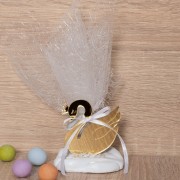 Μπομπονιέρα βάπτισης βραχάκι plexi glass 5979 Κύκνος