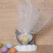 Μπομπονιέρα βάπτισης βραχάκι plexi glass 5979 Κύκνος