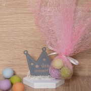 Μπομπονιέρα βάπτισης βραχάκι plexi glass 5976 Little Princess κορώνα