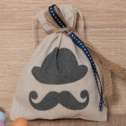 Χειροποίητη Μπομπονιέρα Little Man 6044 Πουγκί