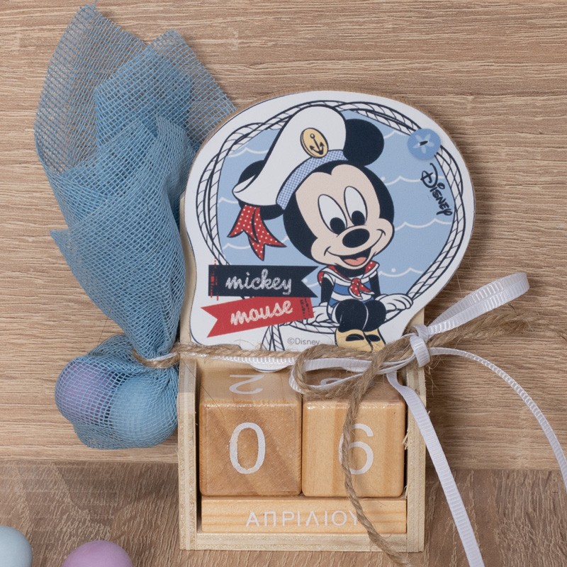 Μπομπονιέρα βάπτισης ημερολόγιο 6025 Mickey