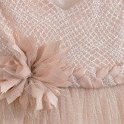 Piccolino Vera champagne DR23S112 Φόρεμα Βάπτισης 2 τμχ