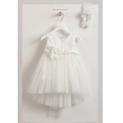 Piccolino Vera ivory DR23S112 Φόρεμα Βάπτισης 2 τμχ