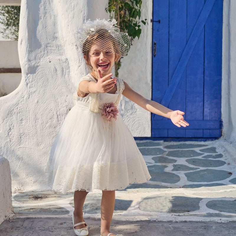 Aslanis Baby Αs832 Φόρεμα Βάπτισης 2τμχ