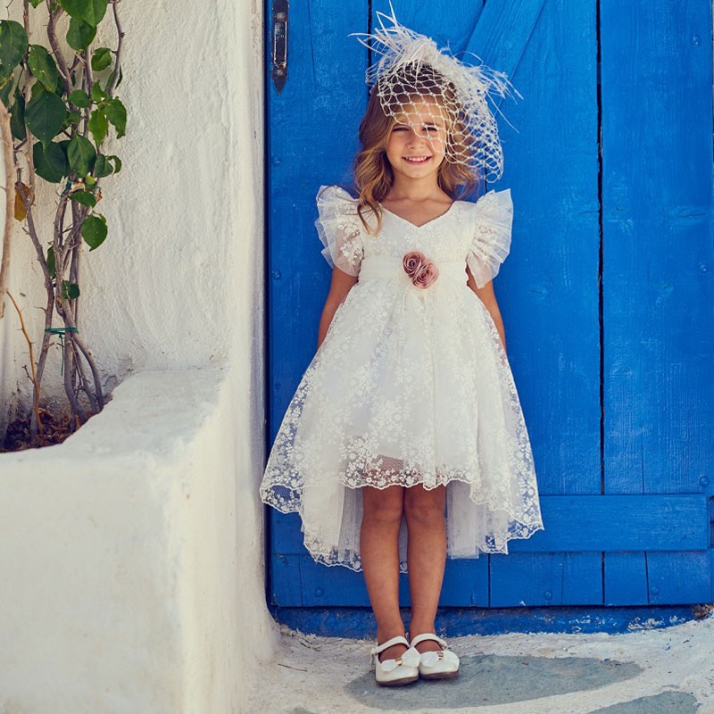 Aslanis Baby Αs838 Φόρεμα Βάπτισης 2τμχ