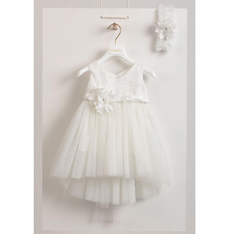 Piccolino Vera ivory DR23S112 Φόρεμα Βάπτισης 2 τμχ