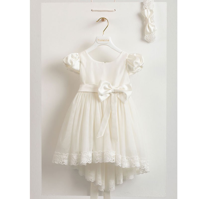 Piccolino Anabelle ivory DR23S119 Φόρεμα Βάπτισης 2 τμχ