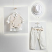 Piccolino Be Fabulous Furilo ivory 23S01 Κοστούμι Βάπτισης 6τμχ