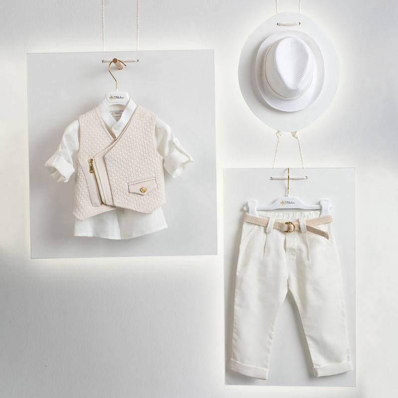 Piccolino Be Fabulous Furilo ivory 23S01 Κοστούμι Βάπτισης 6τμχ