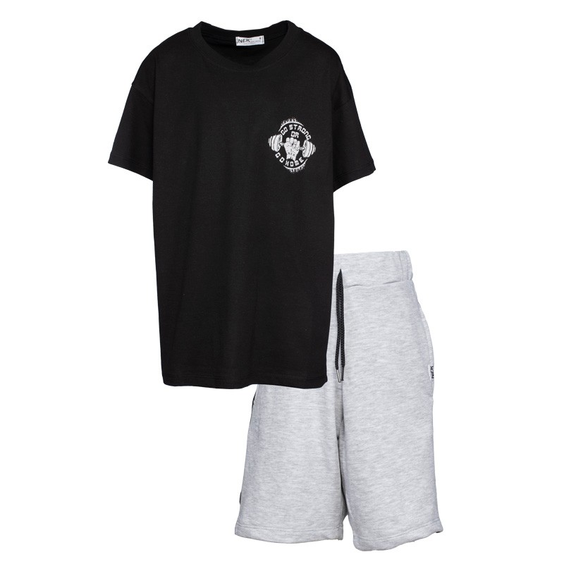 Νεκ 061023 Εφηβικό σετ με βερμούδα αγόρι S/M/L