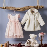 Aslanis Baby Αs848 Φόρεμα Βάπτισης 2τμχ