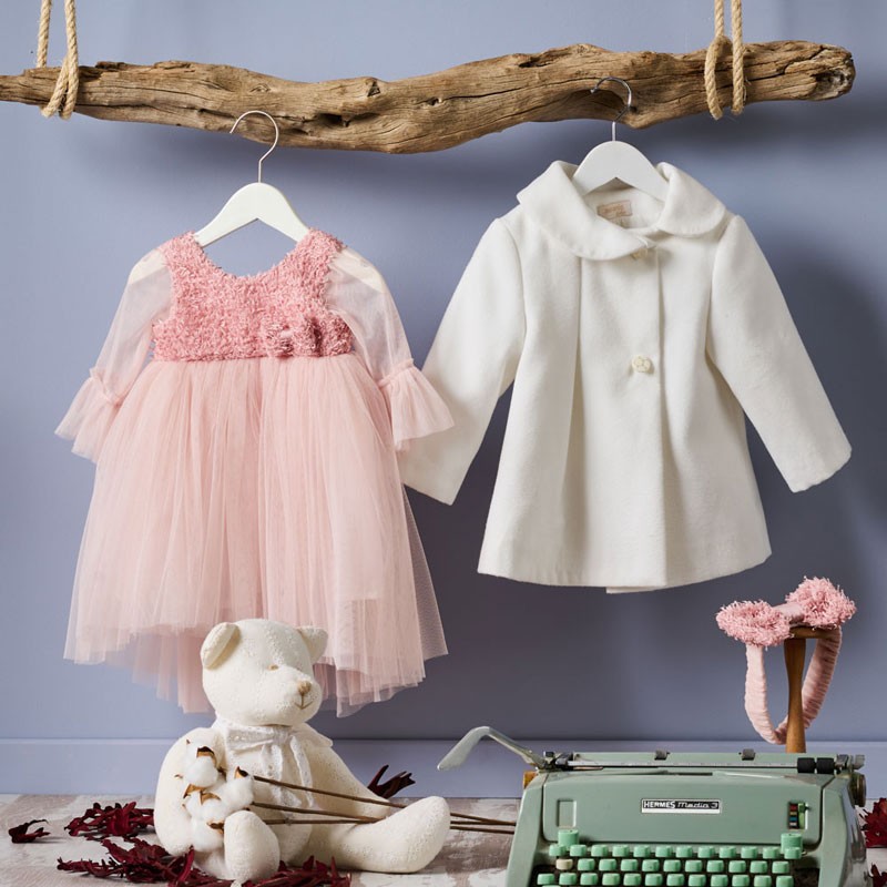 Aslanis Baby Αs2019 Φόρεμα Βάπτισης 2τμχ
