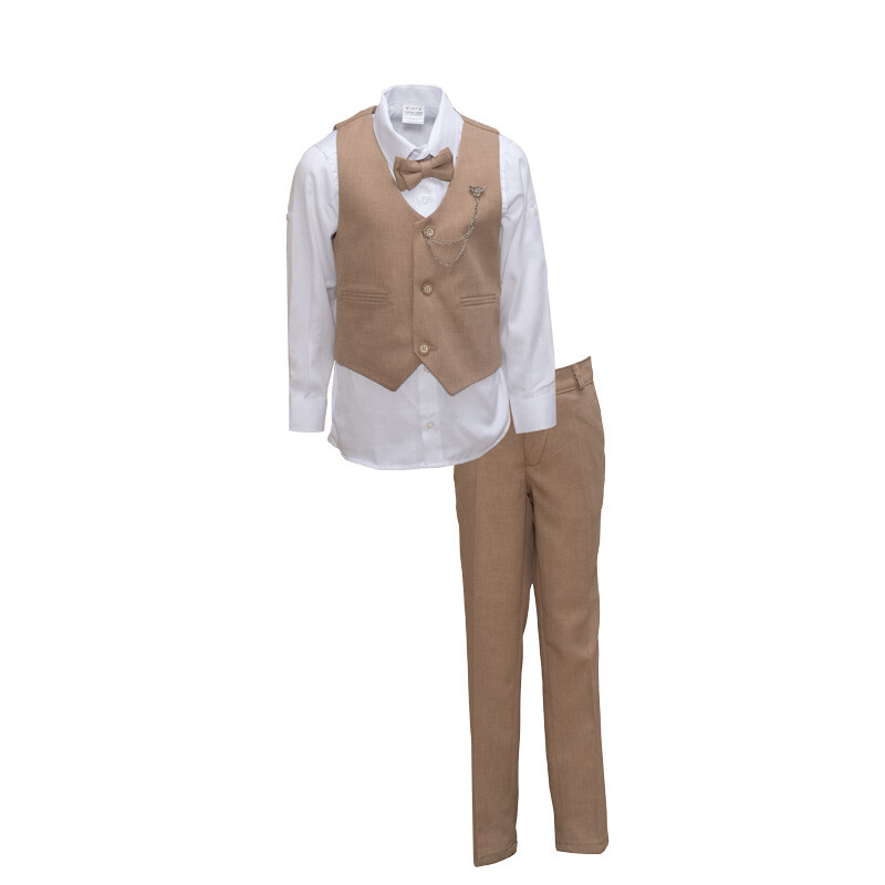 Terry Wear 5588 Κοστούμι Βάπτισης 4τμχ μπεζ