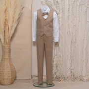 Terry Wear 5588 Κοστούμι Βάπτισης 4τμχ μπεζ