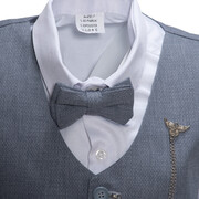 Terry Wear 5509 Κοστούμι Βάπτισης 4τμχ γκρι