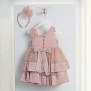 Piccolino Be Fabulous Iris-puce BFG24S08 Φόρεμα βάπτισης 2τμχ