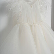 Piccolino Be Fabulous Jovanna Ivory BFG24S09 Φόρεμα βάπτισης 2τμχ