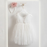 Piccolino Be Fabulous Sofia Ivory BFG23S03 Φόρεμα βάπτισης 2τμχ