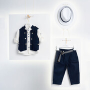Piccolino Be Fabulous Che Blue BFA24S12 Κοστούμι Βάπτισης 6τμχ