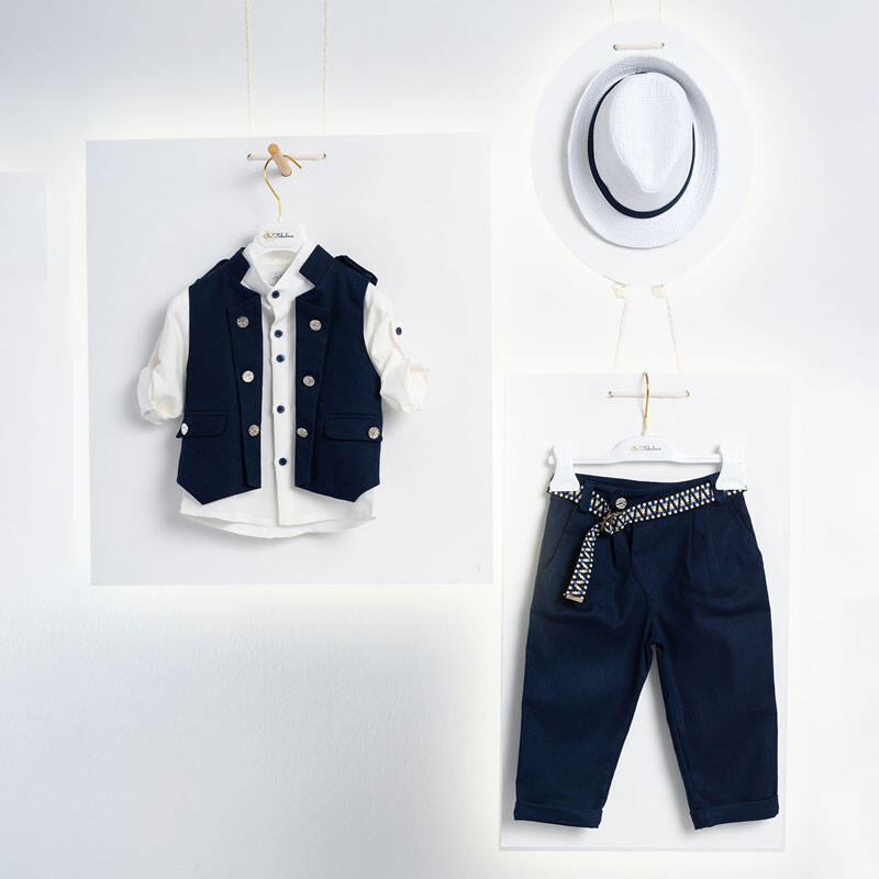 Piccolino Be Fabulous Che Blue BFA24S12 Κοστούμι Βάπτισης 6τμχ
