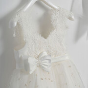 Piccolino Be Fabulous Ariella Ivory BFG24S11 Φόρεμα βάπτισης 2τμχ