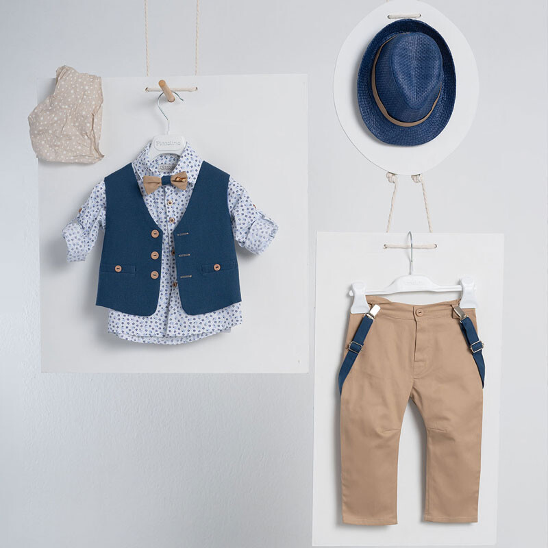 Piccolino Tony Safari AG20S26 Κοστούμι βάπτισης 6τμχ