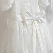 Piccolino Be Fabulous Milena Ivory BFG23S06 Φόρεμα βάπτισης 2τμχ
