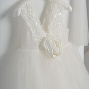 Piccolino Be Fabulous Stella Ivory BFG23S02 Φόρεμα βάπτισης 2τμχ