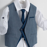 Piccolino Silvio-22 Navy AG22S28 Κοστούμι βάπτισης 6τμχ