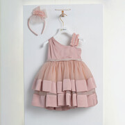 Piccolino Be Fabulous Iris-puce BFG24S08 Φόρεμα βάπτισης 2τμχ