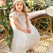 Dolce Bambini 9761-1 Φόρεμα Βάπτισης 2τμχ