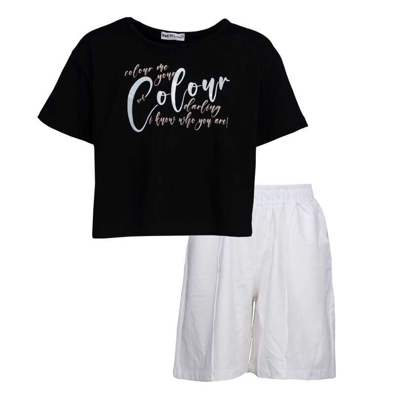 Νεκ 021324 Εφηβικό σετ με σoρτς κορίτσι (S/M/L) 