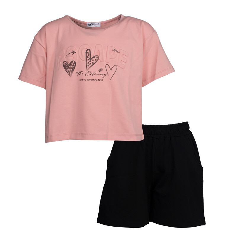 Νεκ 021524 Εφηβικό σετ με σoρτς κορίτσι (S/M/L) 