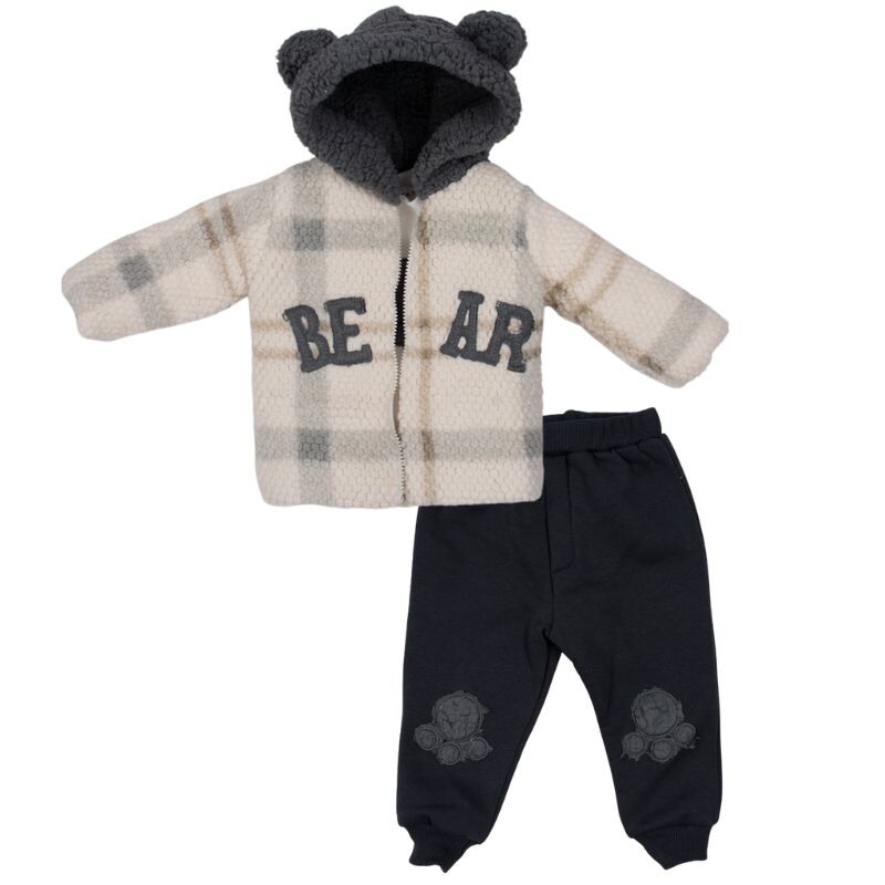 Hashtag 243621 Σετ 3τμχ. με fleece ζακέτα , 6-24 μηνών