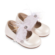 Baby Walker παπούτσι βάπτισης 3562 ivory-pink