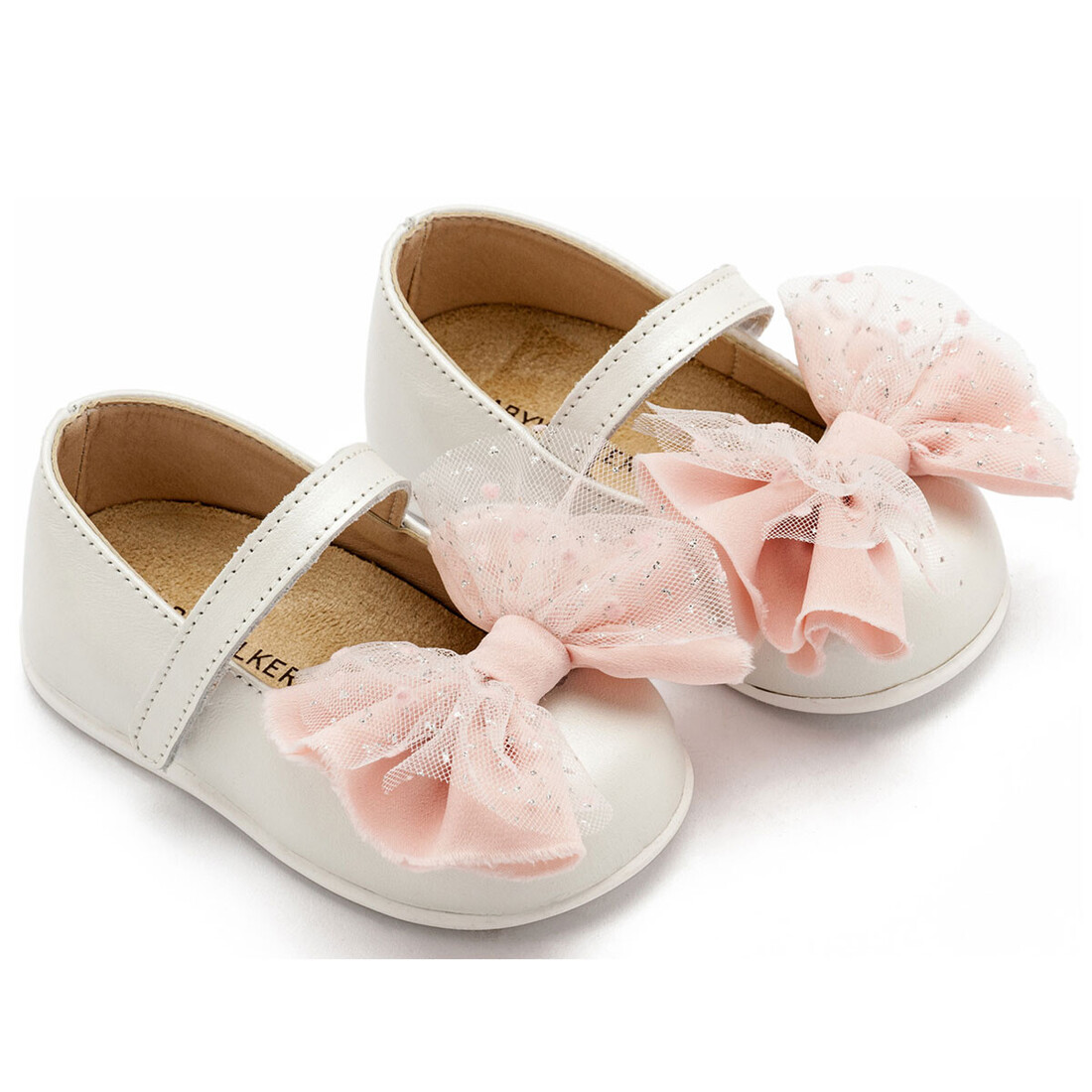Baby Walker παπούτσι βάπτισης 2638 ivory-pink