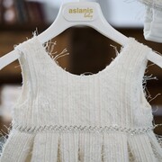 Aslanis Baby 25Αsw20-1 Φόρεμα Βάπτισης με Παλτό 25Asw32 3τμχ