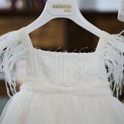 Aslanis Baby 25Αsw16 Φόρεμα Βάπτισης με Παλτό 25Asw32 3τμχ