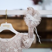 Aslanis Baby 25Αsw10 Φόρεμα Βάπτισης με Παλτό 25Asw38 3τμχ