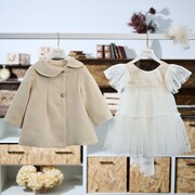 Aslanis Baby Αsw14 Φόρεμα Βάπτισης με Παλτό Asw26 2τμχ
