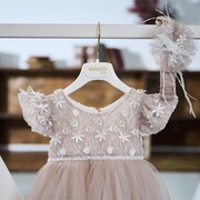 Aslanis Baby 25Αsw10 Φόρεμα Βάπτισης με Παλτό 25Asw38 3τμχ